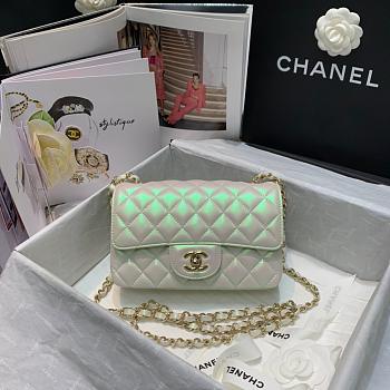 Chanel Classic Handbag Iridescent Ivory 20cm