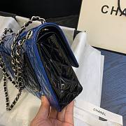 Chanel blue patent leather CF flap bag 25cm - 2