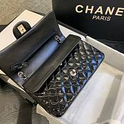 Chanel blue patent leather CF flap bag 25cm - 6