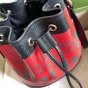 Gucci red leather bucket bag - 6