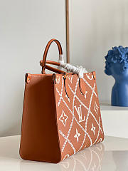 LV OnTheGo MM Monogram Orange Empreinte Leather M45595 - 3