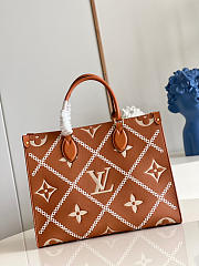 LV OnTheGo MM Monogram Orange Empreinte Leather M45595 - 5