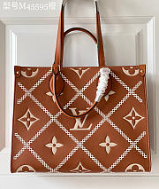 LV OnTheGo MM Monogram Orange Empreinte Leather M45595 - 6