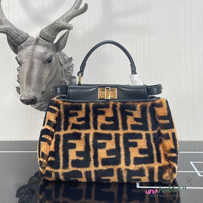 Fendi Peekaboo FF LogoSheep Skin Bag - 1