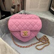 Chanel New Heart Shaped Bag AS2060 Pink  - 1