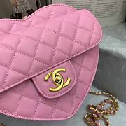 Chanel New Heart Shaped Bag AS2060 Pink  - 2