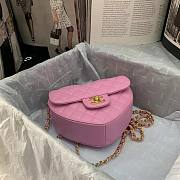 Chanel New Heart Shaped Bag AS2060 Pink  - 5
