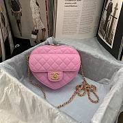 Chanel New Heart Shaped Bag AS2060 Pink  - 6