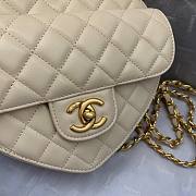 Chanel New Heart Shaped Bag AS2060 Cream - 5