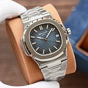 Philip Patek silver blue watch - 3