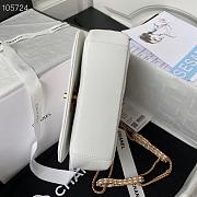 Chanel flap bag 20cm white AS2975 - 2