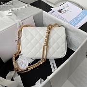 Chanel flap bag 20cm white AS2975 - 3