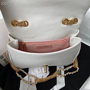 Chanel flap bag 20cm white AS2975 - 4