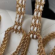 Chanel flap bag 20cm white AS2975 - 5