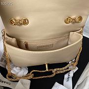 Chanel flap bag 20cm beige AS2975 - 4