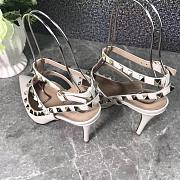 Valentino white - gold rockstud heels 10cm - 6