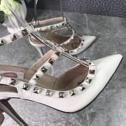 Valentino white - gold rockstud heels 10cm - 5