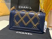 Chanel Leboy Blue Flap Bag 25cm - 5