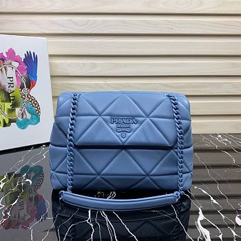 Prada small nappa leather spectrum bag in blue