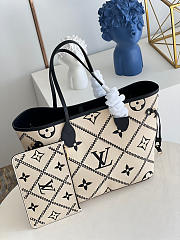 Louis Vuitton White Neverfull Maletage M46040 - 3