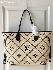 Louis Vuitton White Neverfull Maletage M46040 - 2