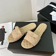 chanel slippers beige - 6