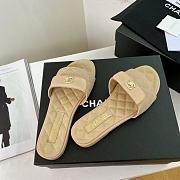 chanel slippers beige - 3