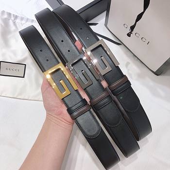 Gucci belt smooth leather gold / silver / black 