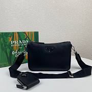 Prada Re-Nylon and Saffiano leather men black shoulder bag - 1