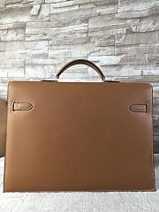 Hermes epsom brown - silver hardware 38cm - 6