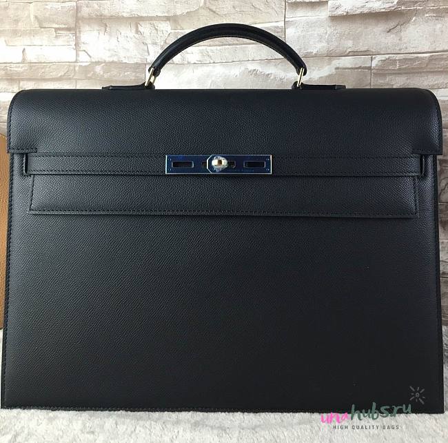 Hermes epsom black - gold hardware 38cm - 1