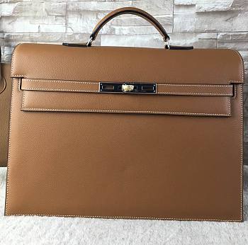 Hermes epsom brown - silver hardware 38cm