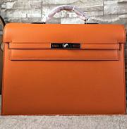 Hermes epsom orange - silver hardware 38cm - 1