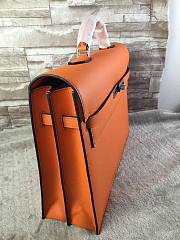 Hermes epsom orange - silver hardware 38cm - 4