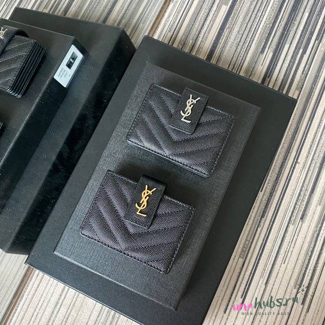 YSL card holder gold/ silver  - 1