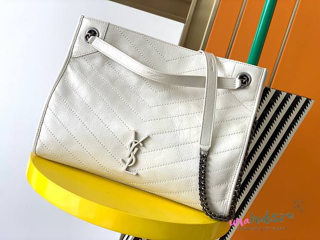 YSL NIKI white shopping bag - 1