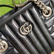 GG Marmont small tote black bag - 3