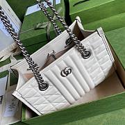 GG Marmont small tote white bag - 2