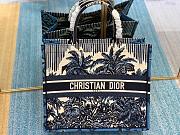 Dior book tote blue coconut embroided bag 41cm - 1