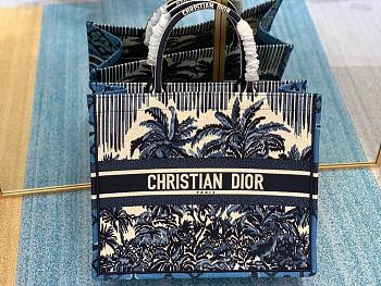 Dior book tote blue coconut embroided bag 41cm