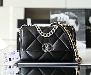 Chanel silver flap black  bag 19 medium size - 1