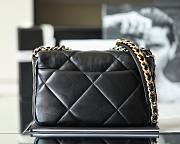 Chanel silver flap black  bag 19 medium size - 2