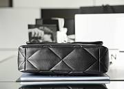 Chanel silver flap black bag 19 large size - 4