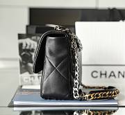 Chanel silver flap black bag 19 large size - 5