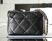 Chanel silver flap black bag 19 large size - 6