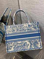 Dior book tote blue tiger 36cm - 4