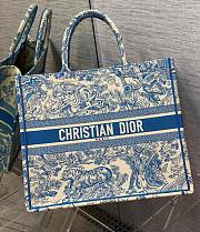 Dior book tote blue tiger 41cm - 1