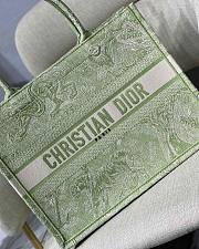 Dior book tote green embroided bag 36cm - 5