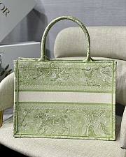 Dior book tote green embroided bag 36cm - 4