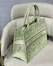 Dior book tote green embroided bag 36cm - 3